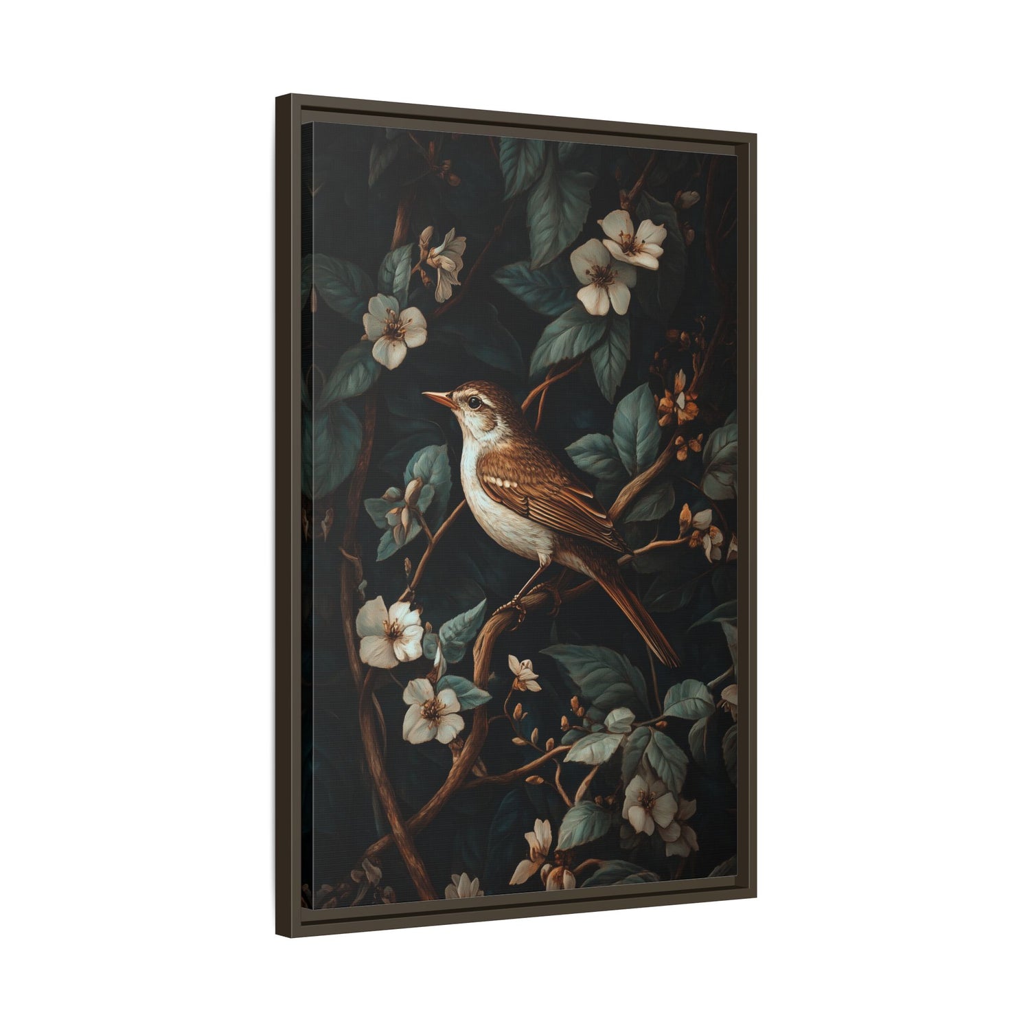 Framed Canvas - Serenade Among Blossoms