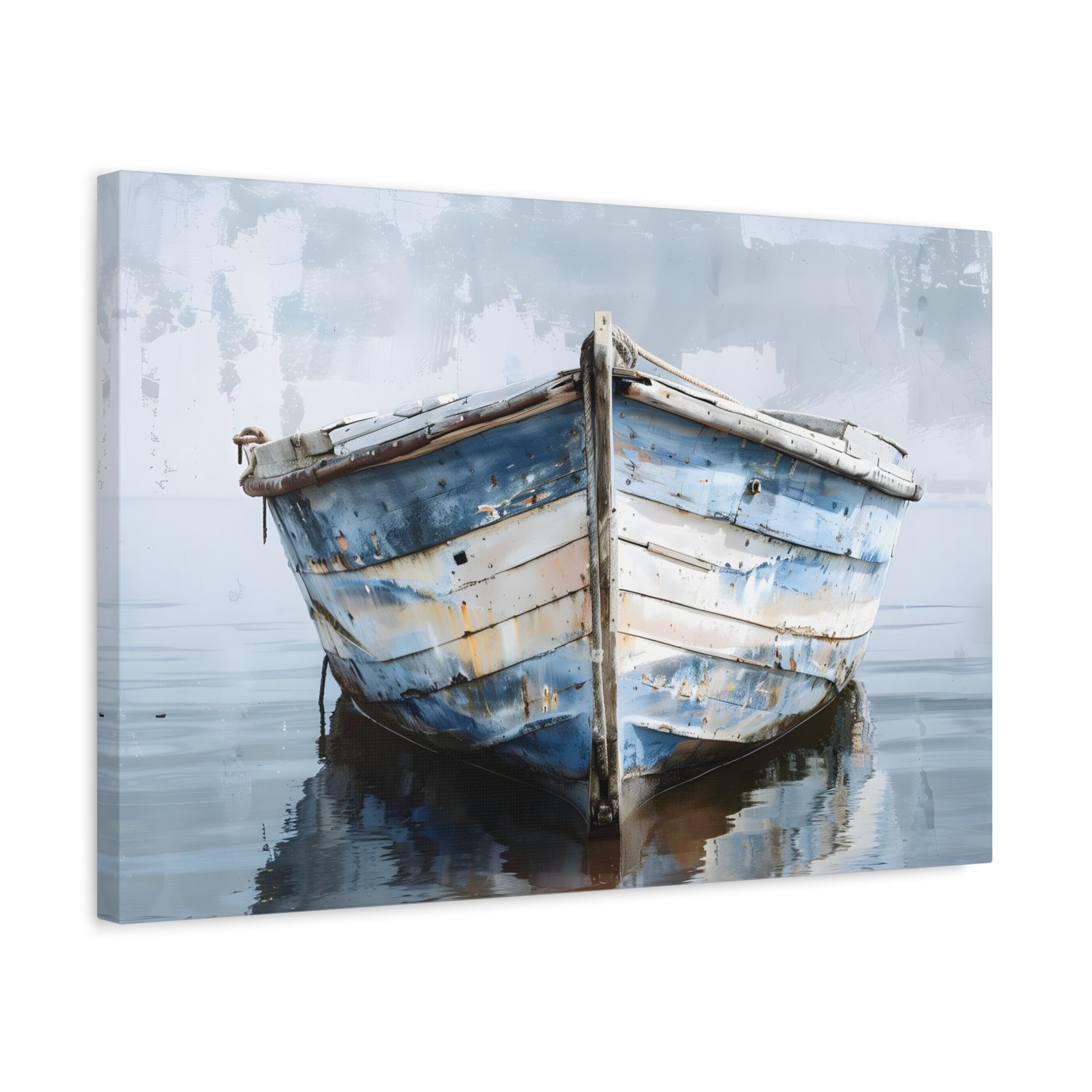 1.25" Matte Canvas - Weathered Harbor Boat