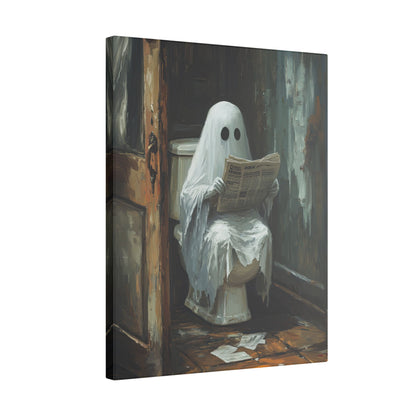 .75&quot; Matte Canvas - Ghostly Bathroom Break