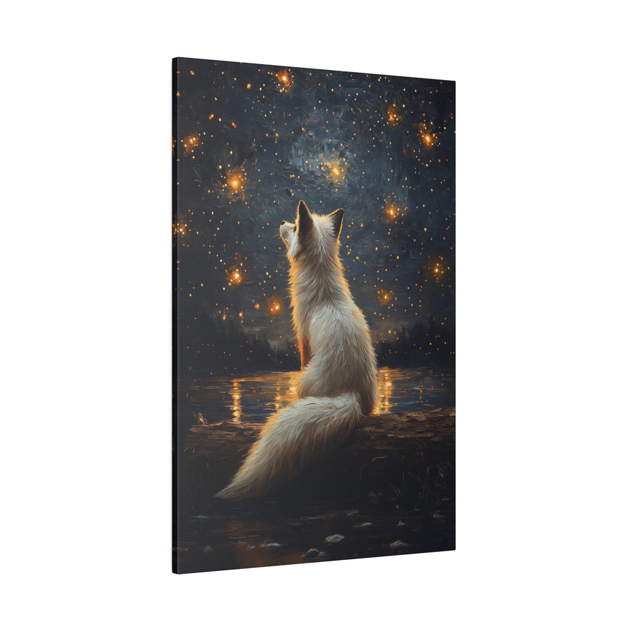 .75" Matte Canvas - Stargazing Fox Reverie