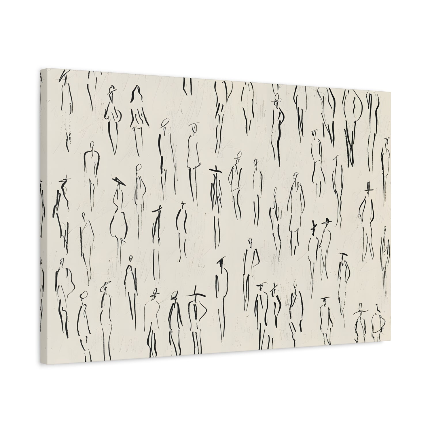 1.25" Matte Canvas - Crowd in Motion Linework