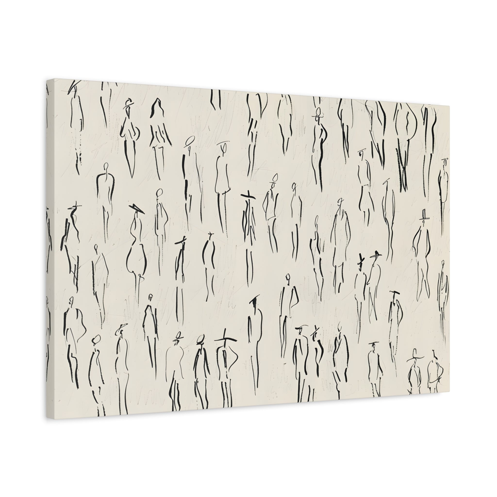 1.25" Matte Canvas - Crowd in Motion Linework