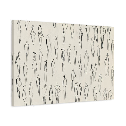 1.25" Matte Canvas - Crowd in Motion Linework