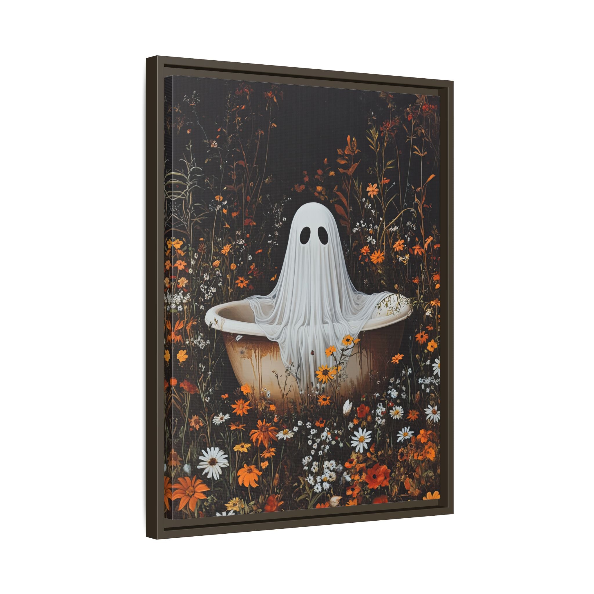 Framed Canvas - Wildflower Bathtub Ghost