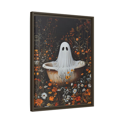 Framed Canvas - Wildflower Bathtub Ghost