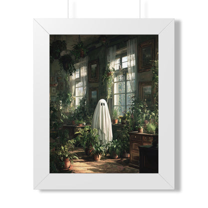 Framed Paper Print - Ghost Among Houseplants