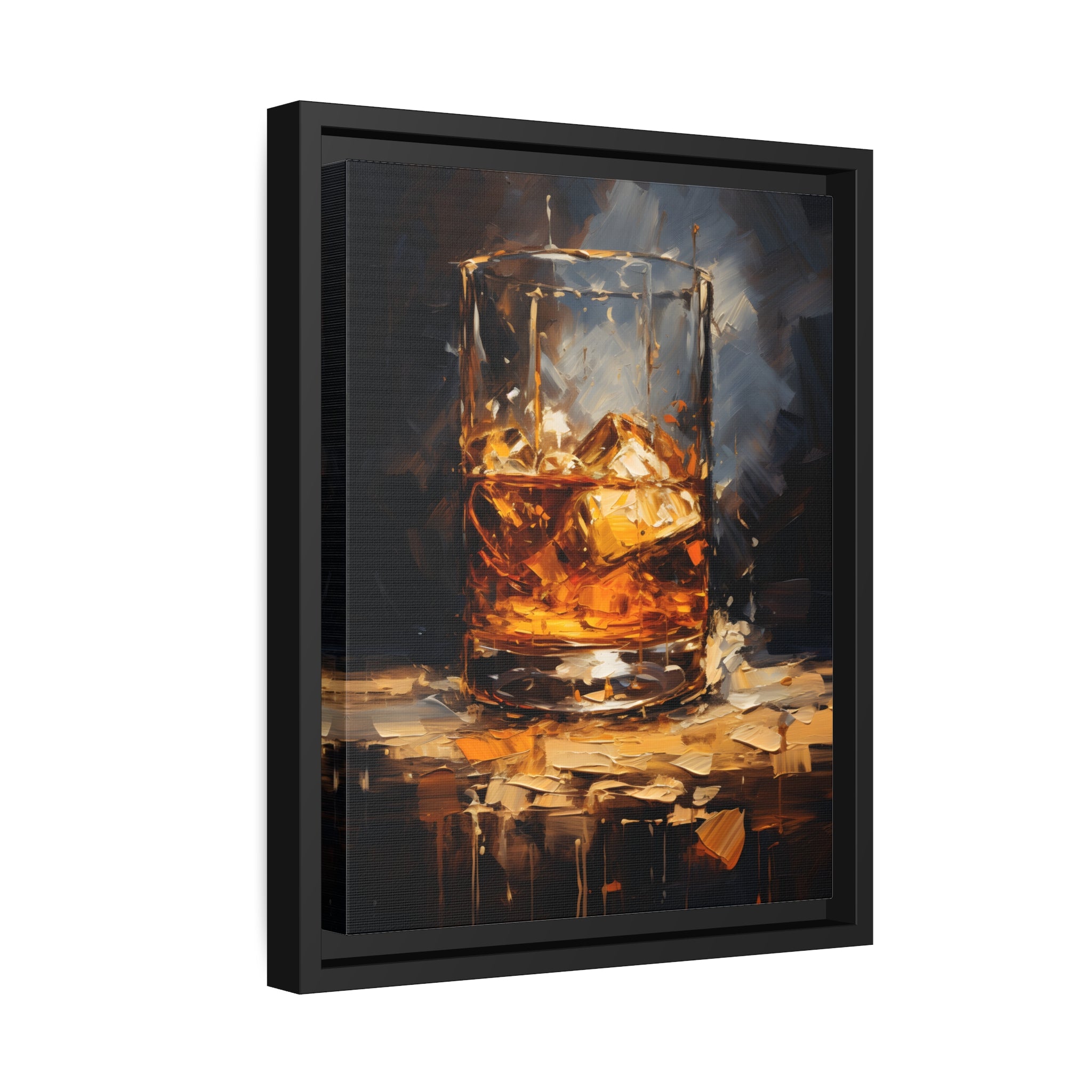 Framed Canvas - Liquid Gold Illuminated