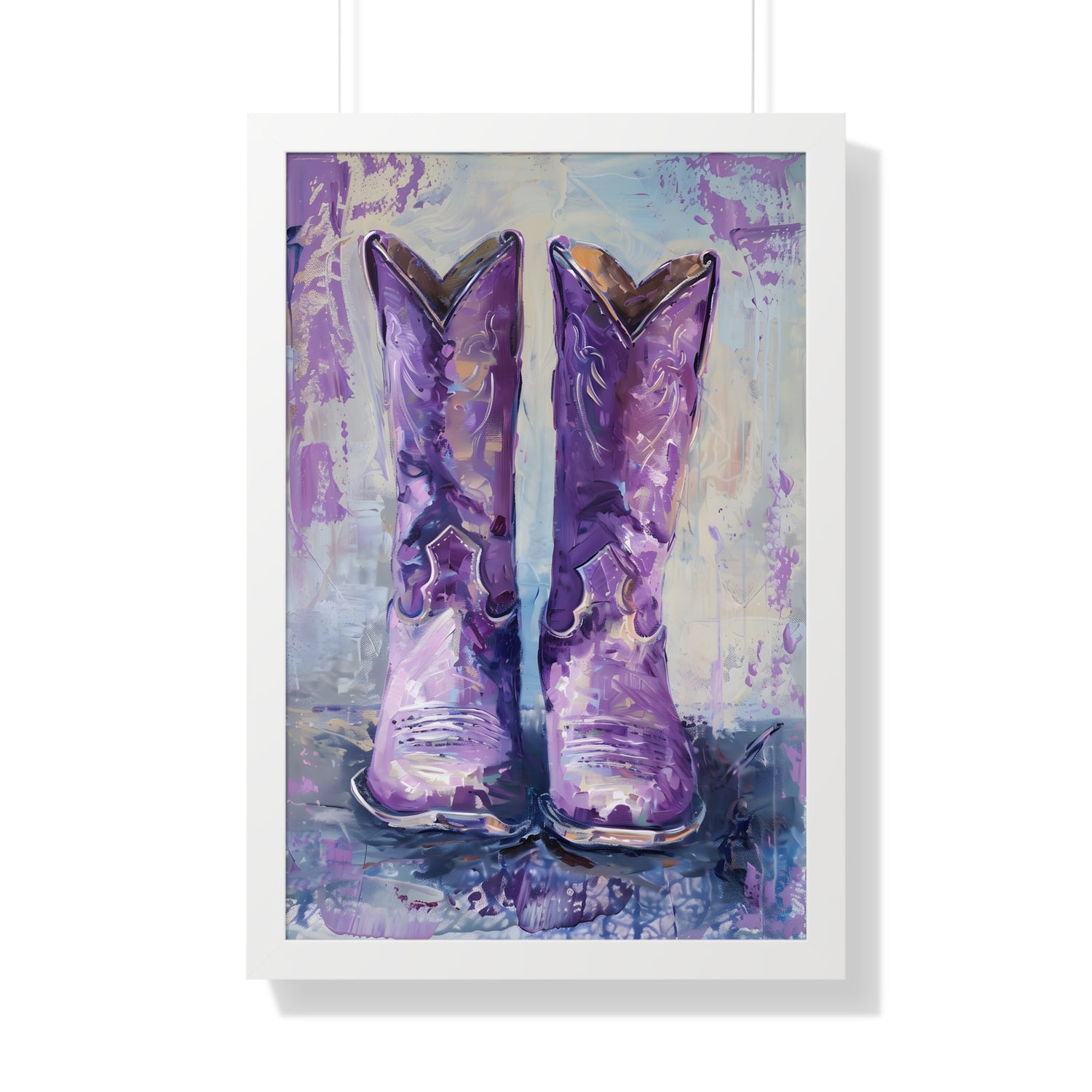 Framed Paper Print - Violet Cowgirl Spirit