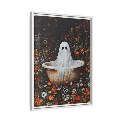 Framed Canvas - Wildflower Bathtub Ghost