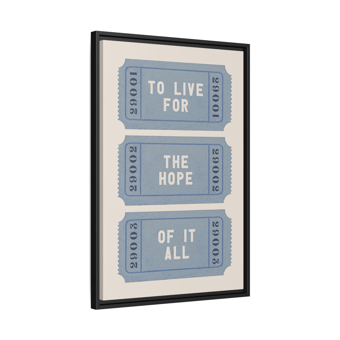 Framed Canvas - The Hope Ticket Trilogy
