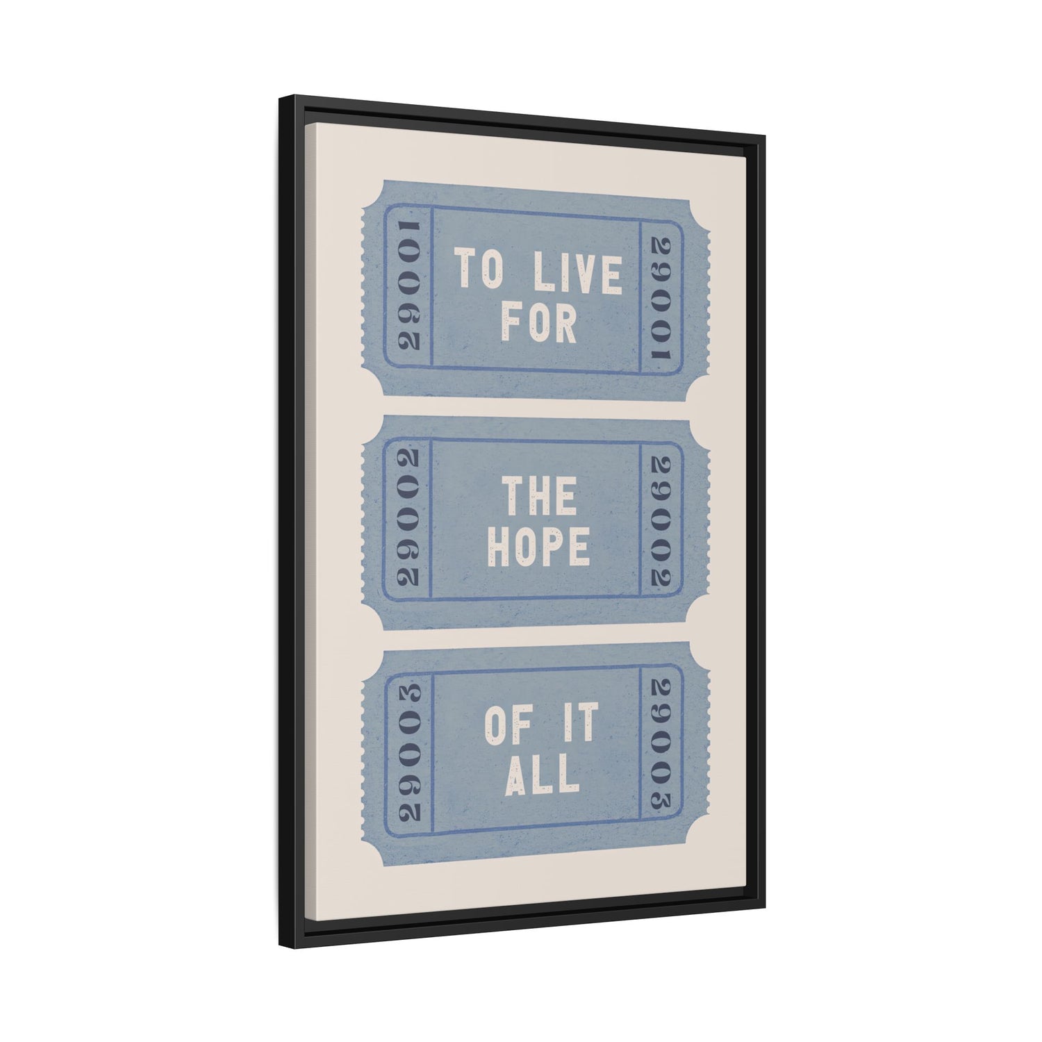 Framed Canvas - The Hope Ticket Trilogy