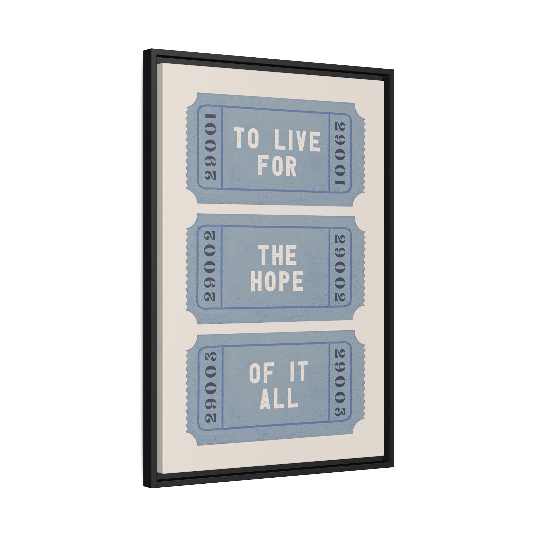 Framed Canvas - The Hope Ticket Trilogy