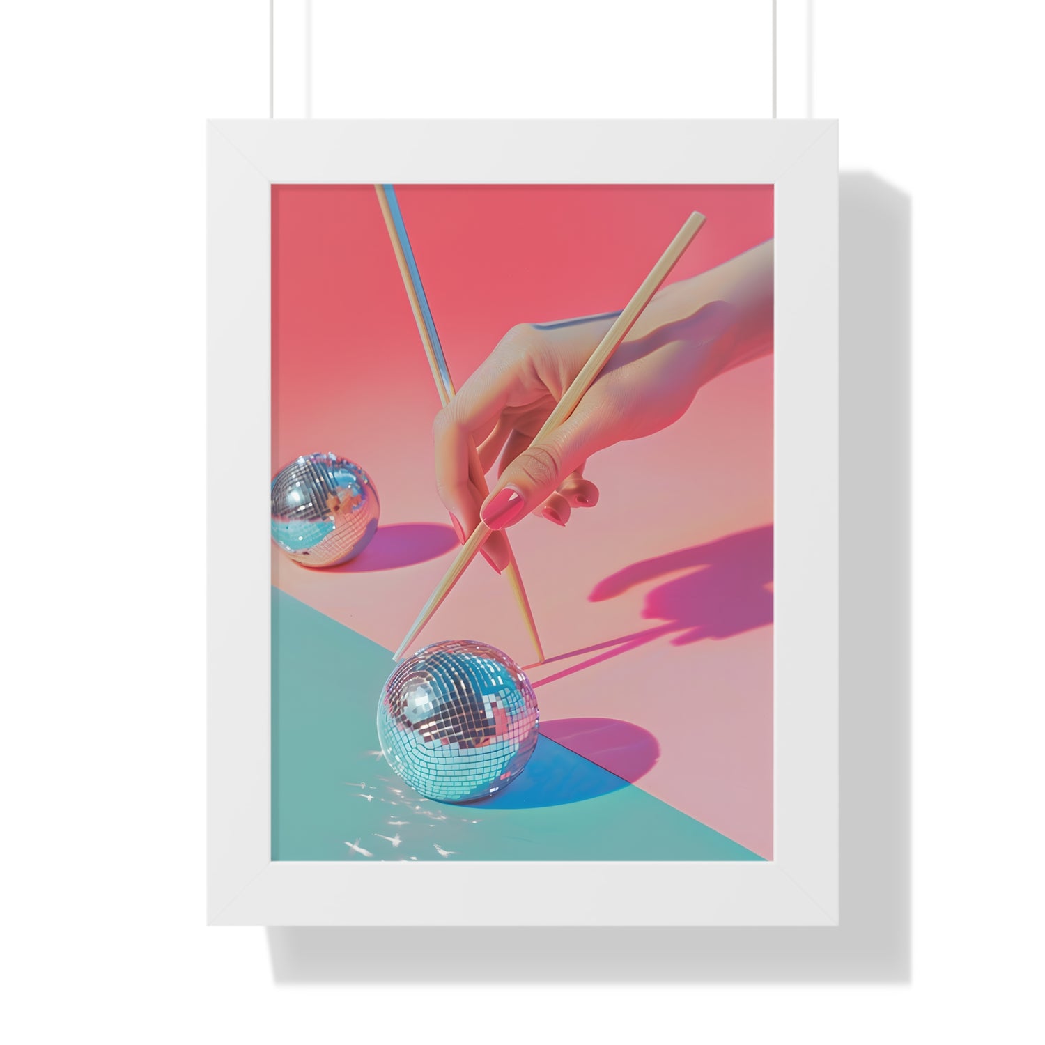 Framed Paper Print - Disco Chopsticks Delight