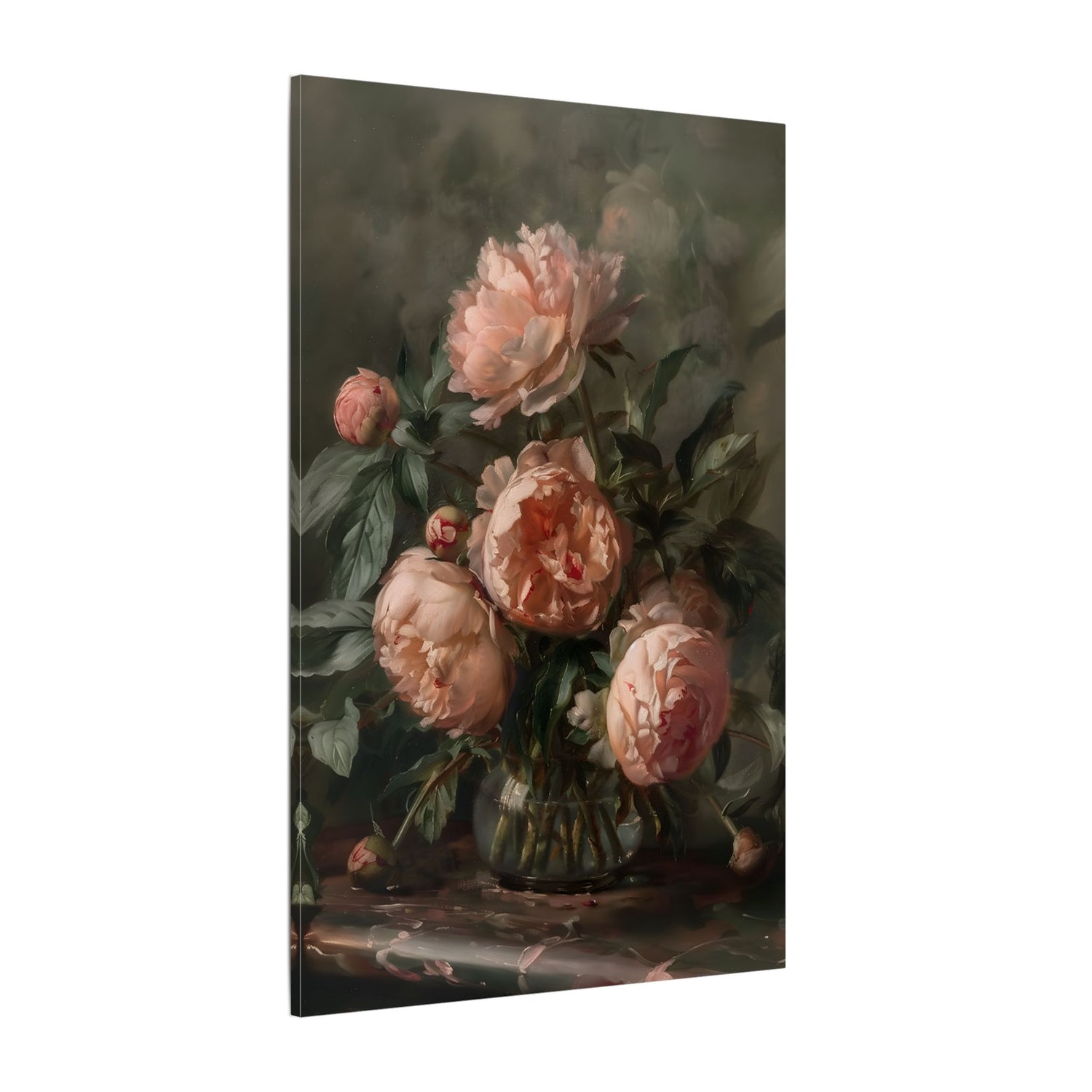 .75" Matte Canvas - Vintage Blush Peony Bouquet