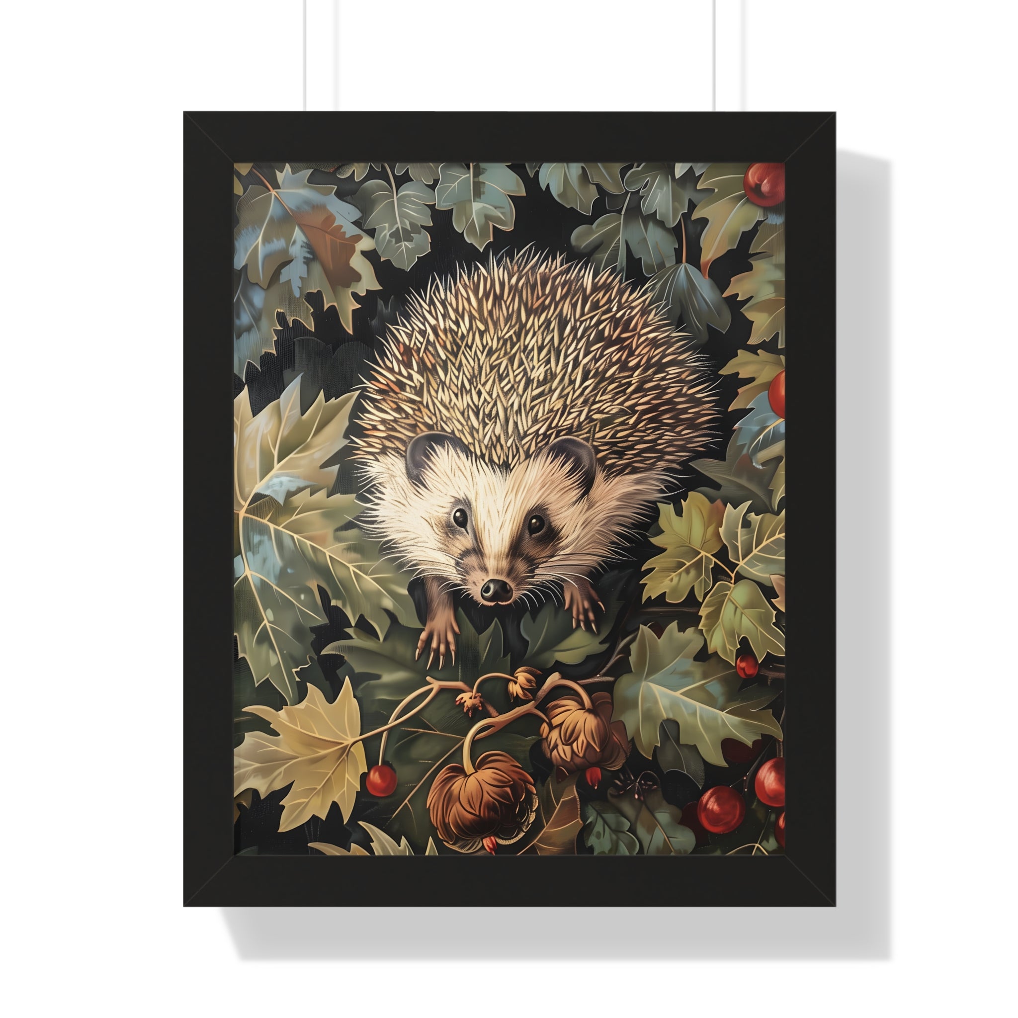 Framed Paper Print - Woodland Hedgehog Hideaway