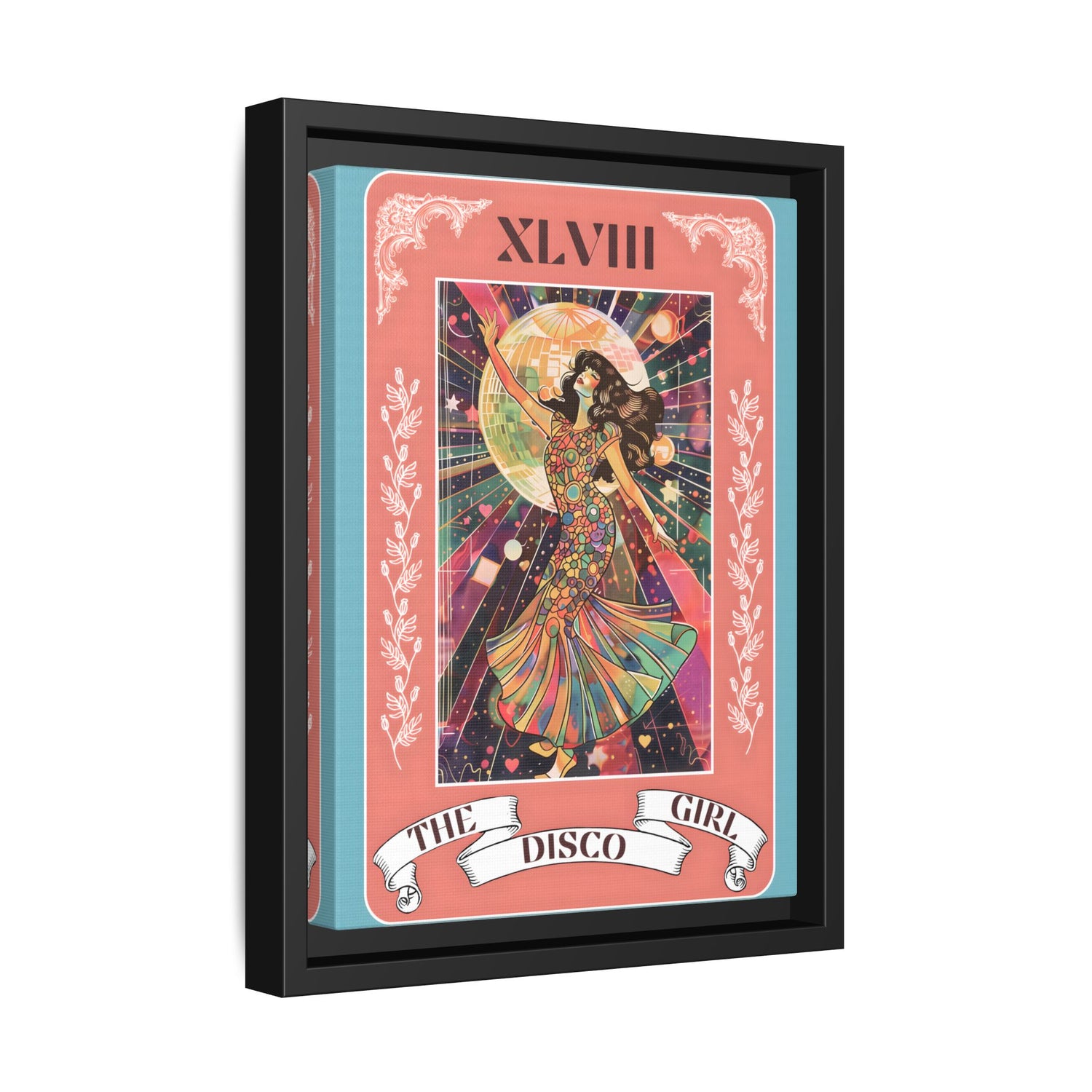 Framed Canvas - The Disco Girl