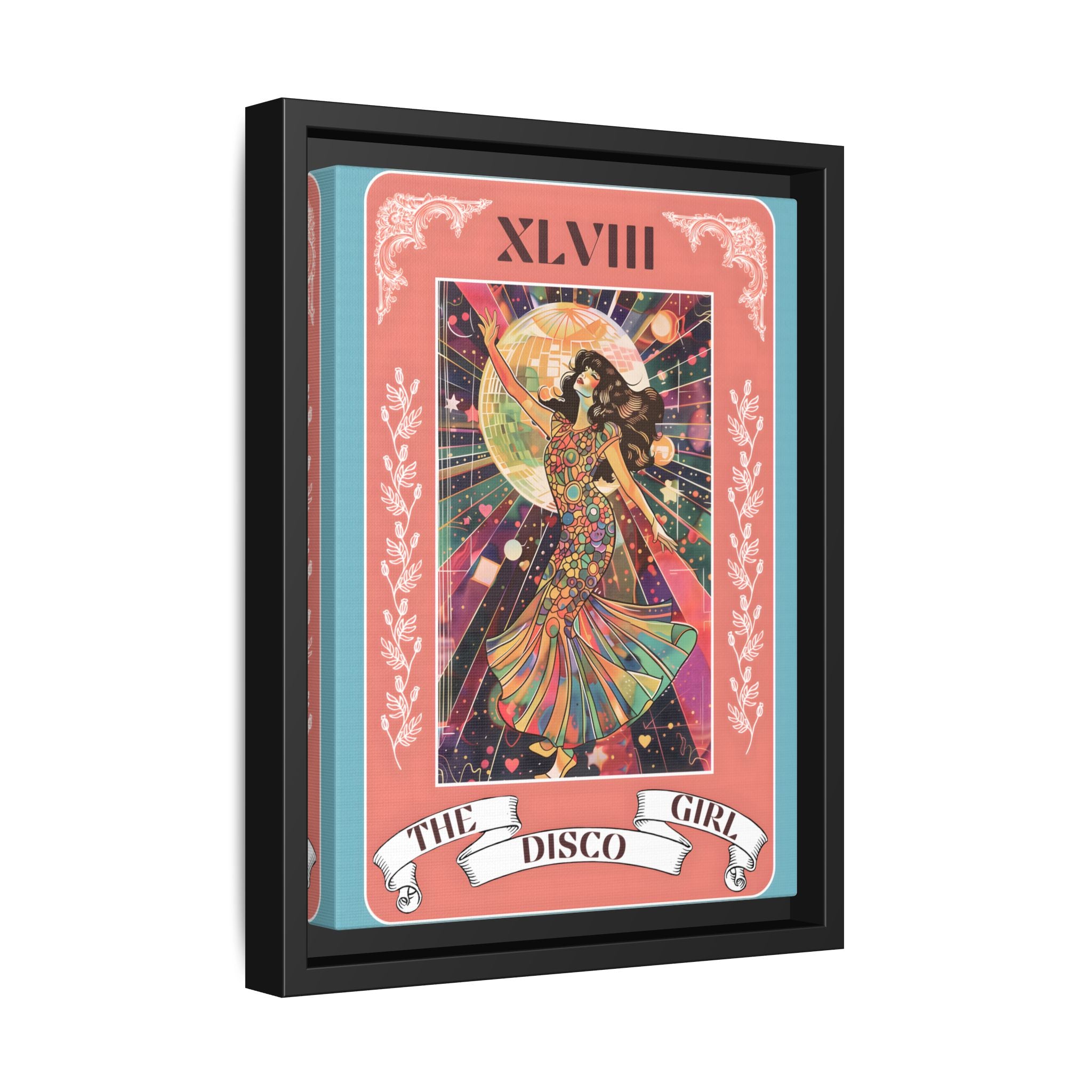 Framed Canvas - The Disco Girl