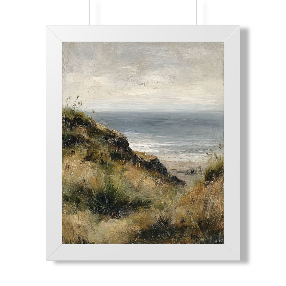 Framed Paper Print - Misty Coastal Seascape