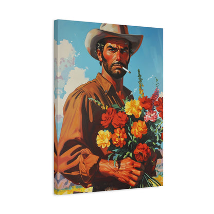 1.25" Matte Canvas - Rugged Blooms Cowboy