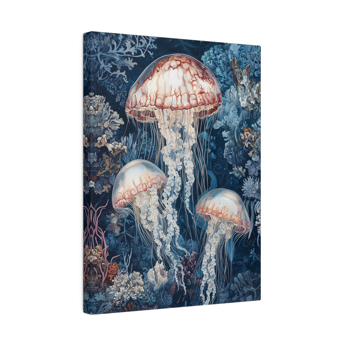 .75&quot; Matte Canvas - Ethereal Ocean Jellyfish