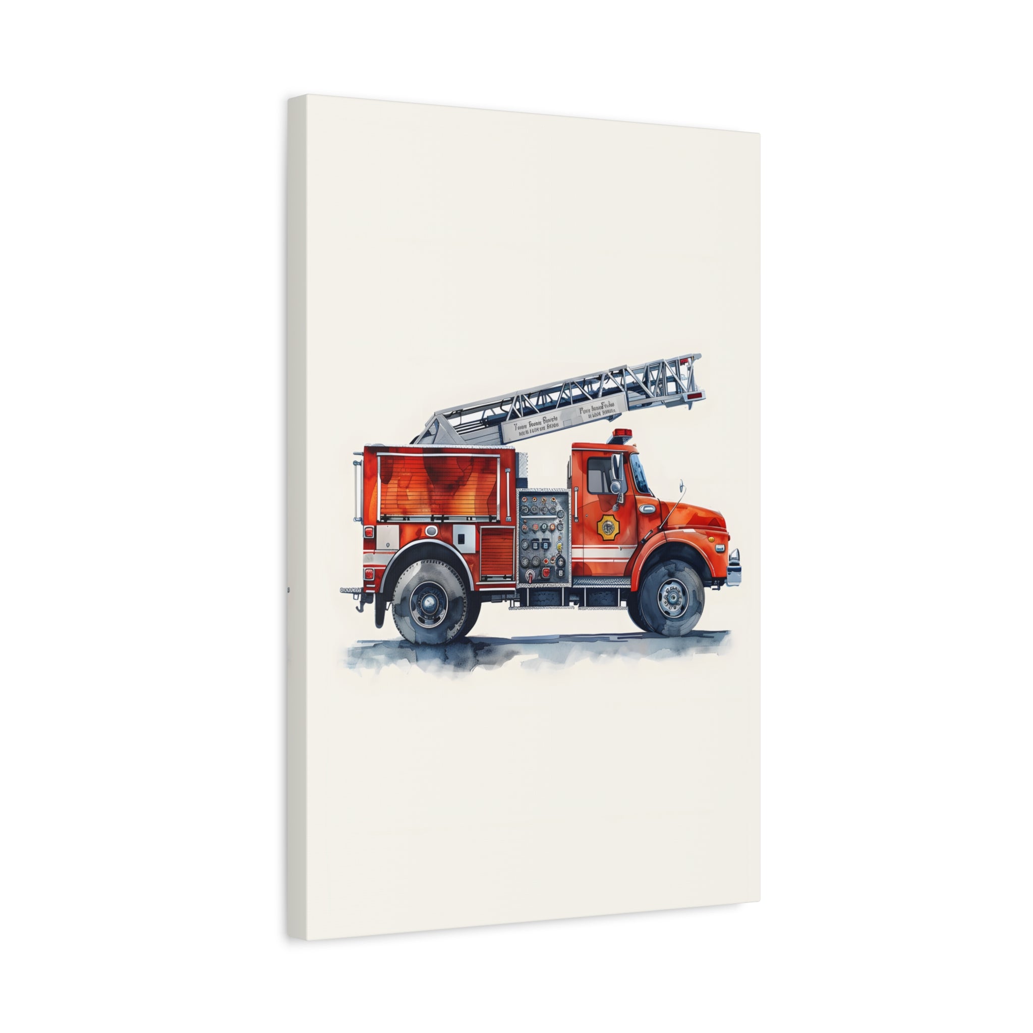 1.25" Matte Canvas - Ladder Firetruck Nursery