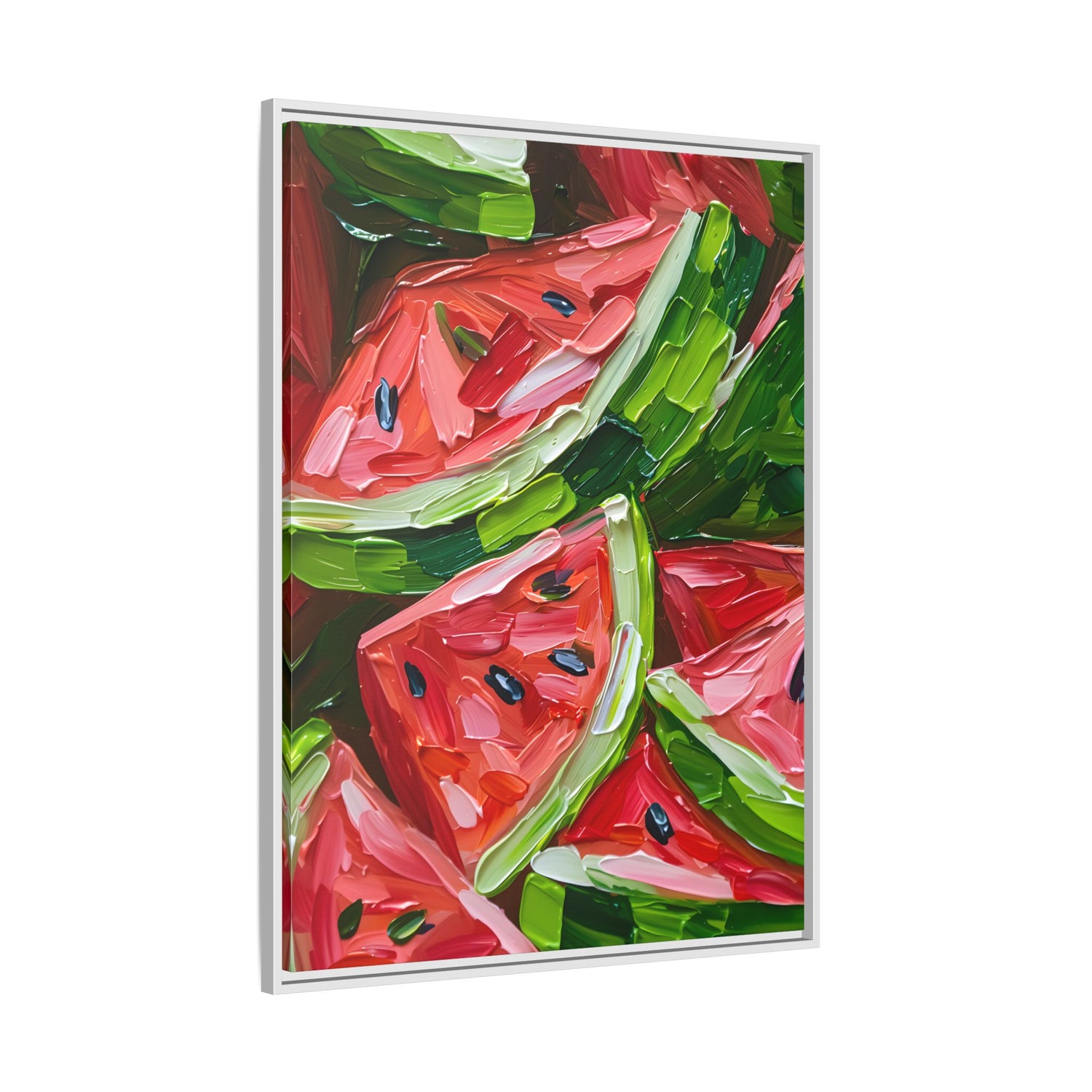 Framed Canvas - Juicy Watermelon Slices