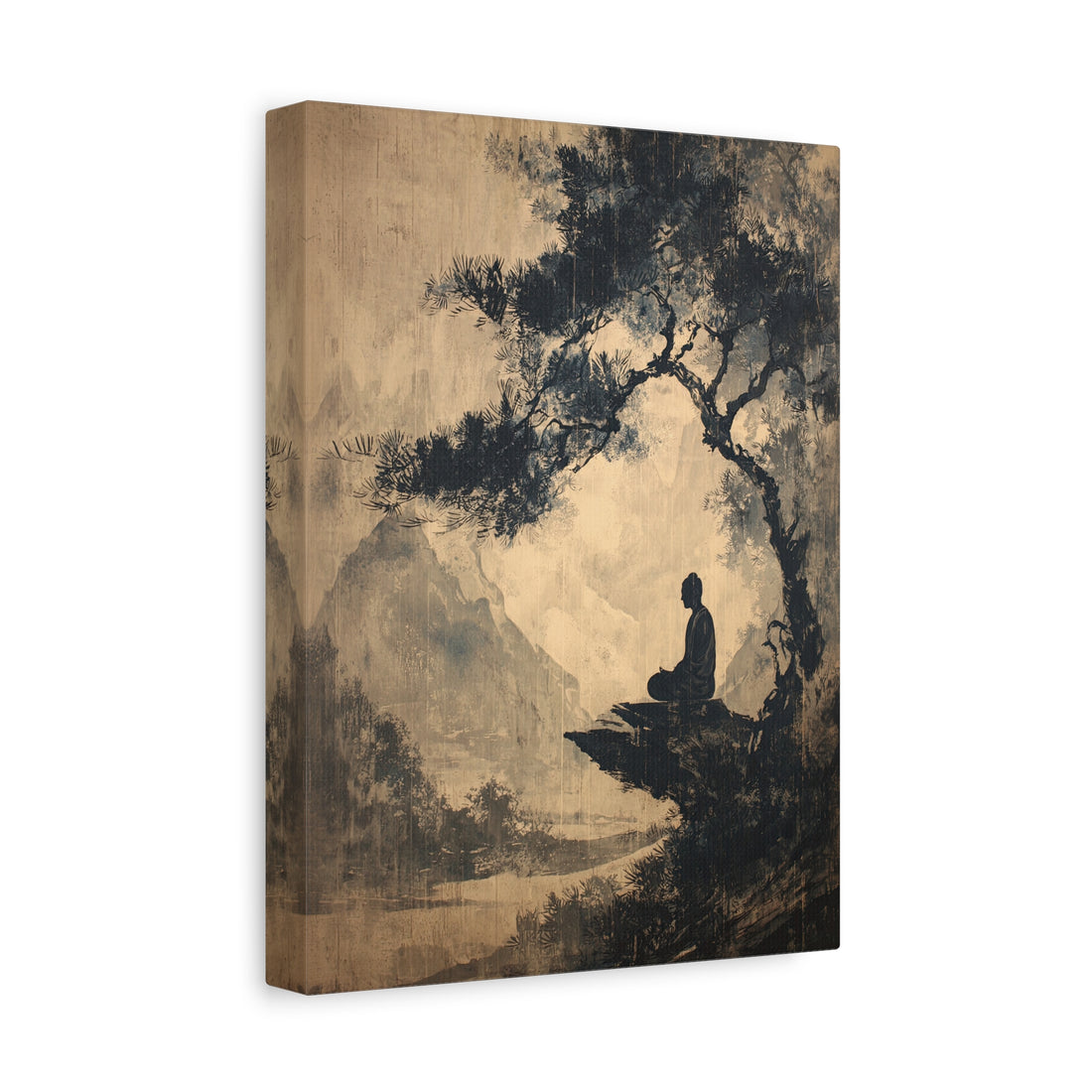 1.25" Matte Canvas - Mountain Tree Zen Silence