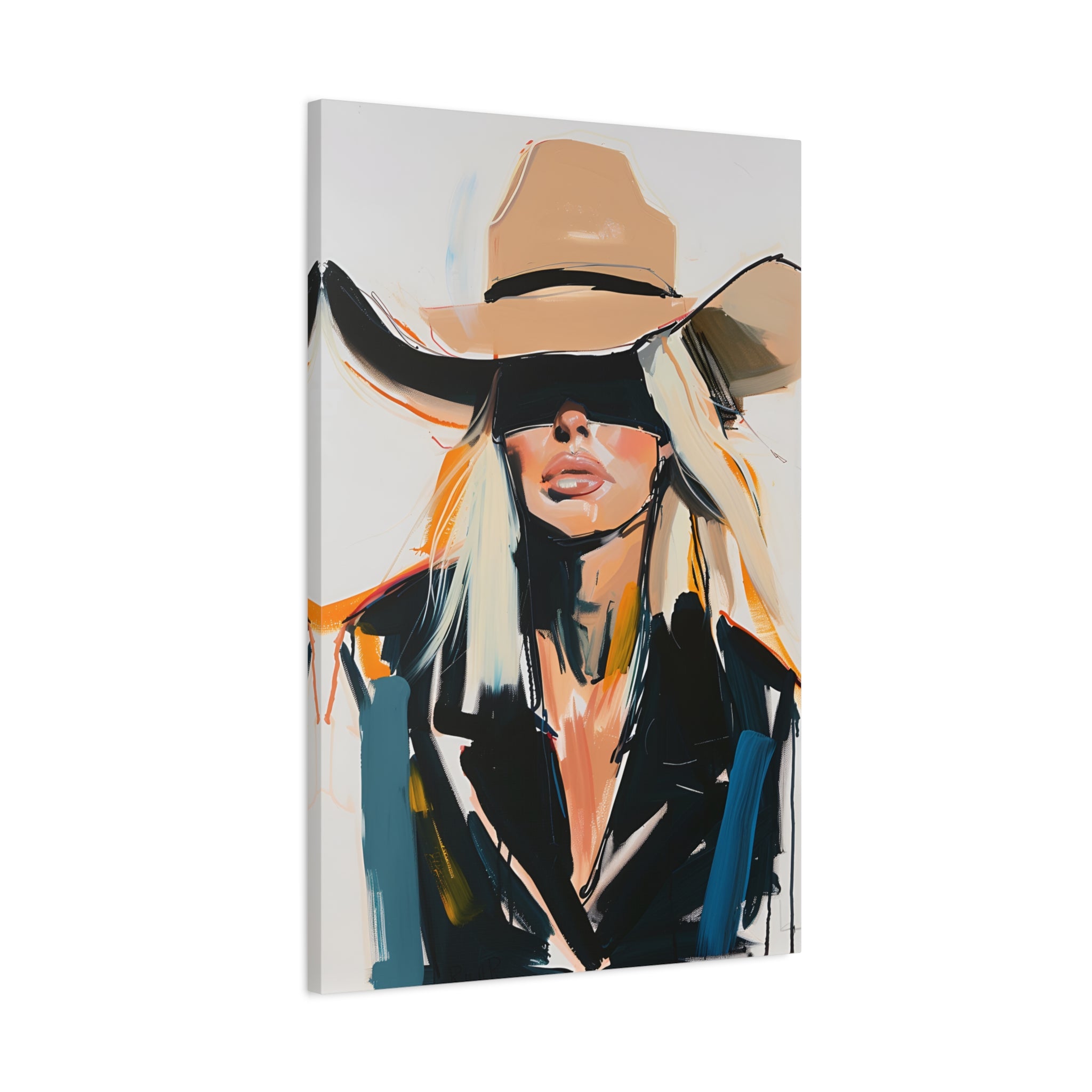 1.25" Matte Canvas - Blindfolded Cowgirl Charm