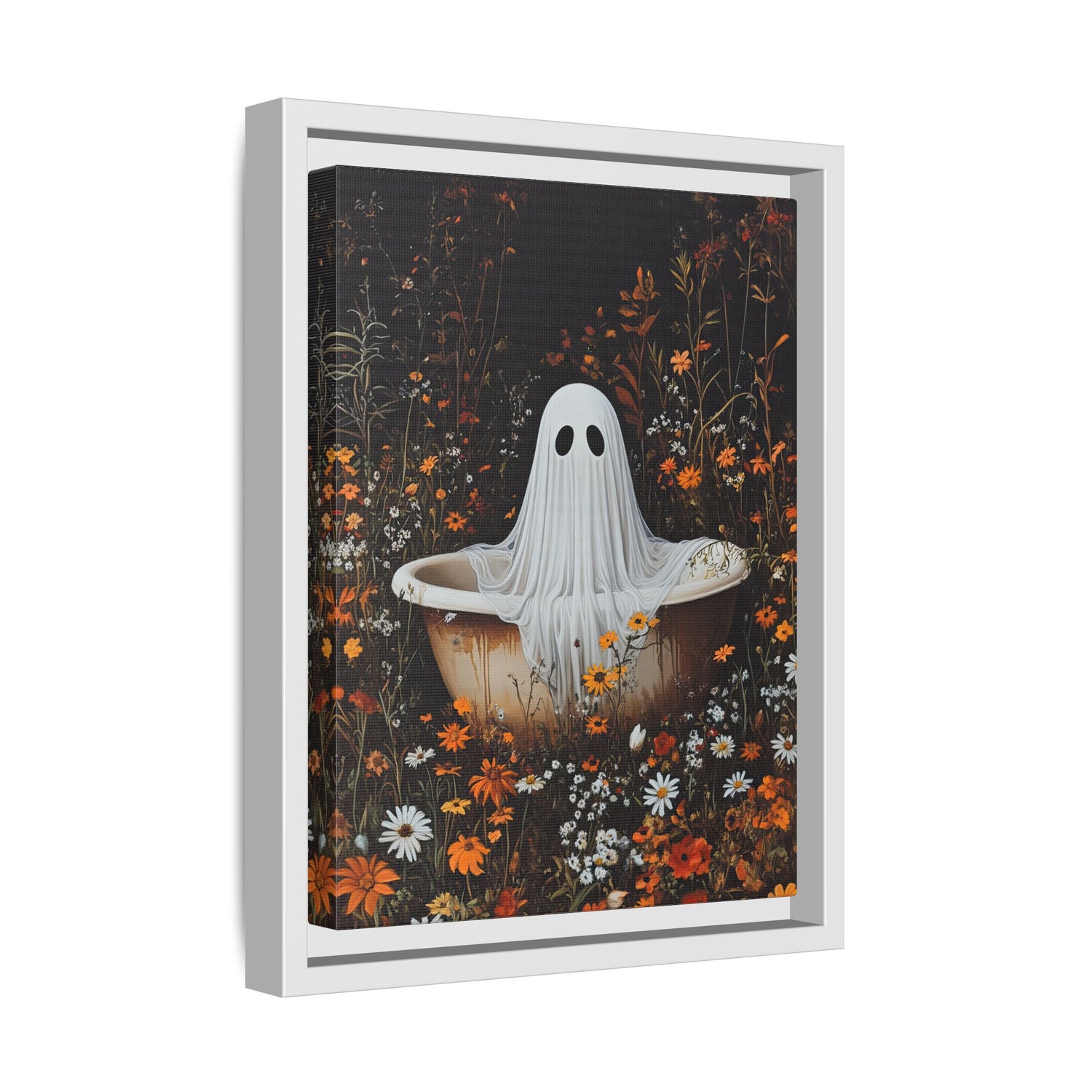 Framed Canvas - Wildflower Bathtub Ghost