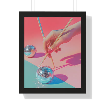 Framed Paper Print - Disco Chopsticks Delight