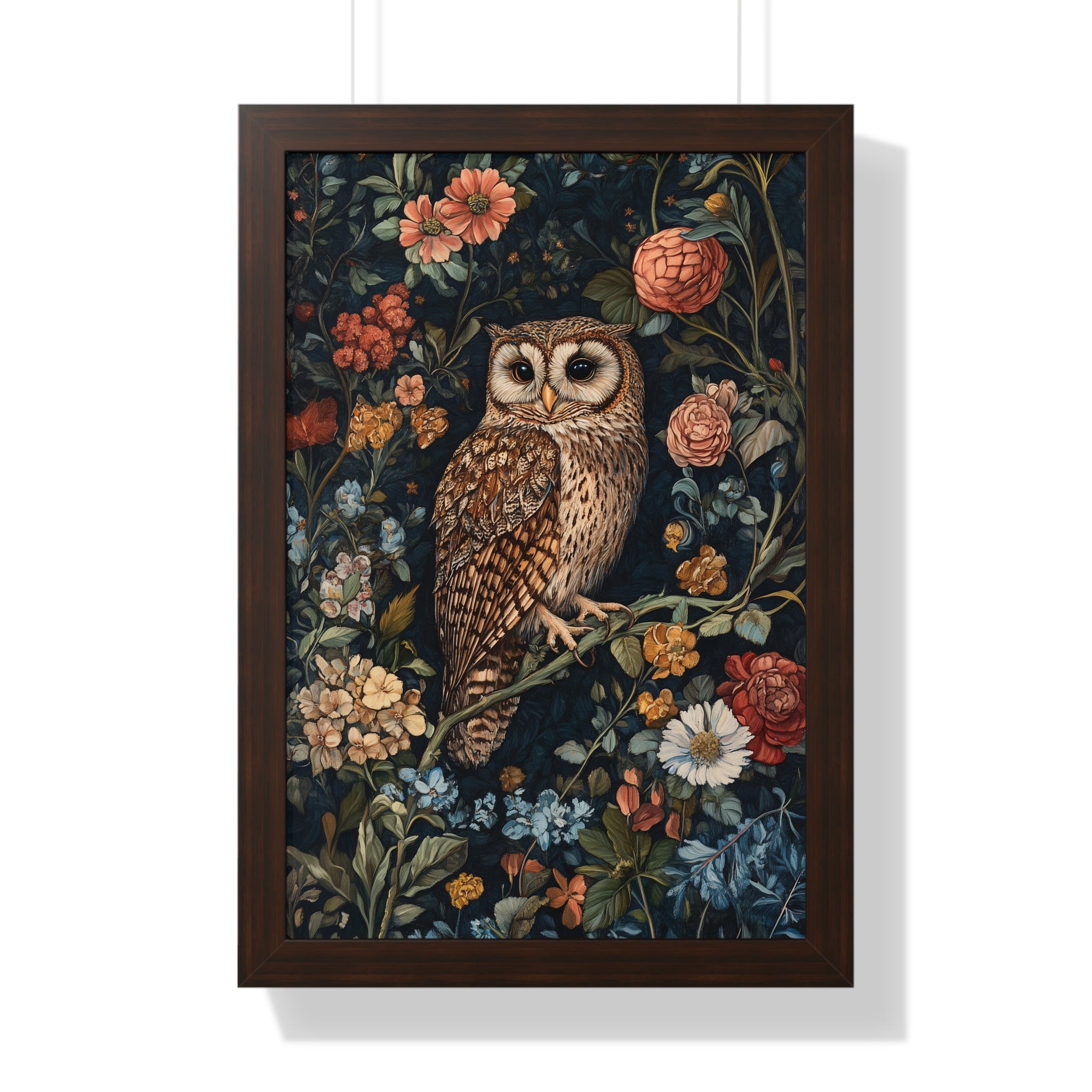 Framed Paper Print - Guardian of the Floral Night