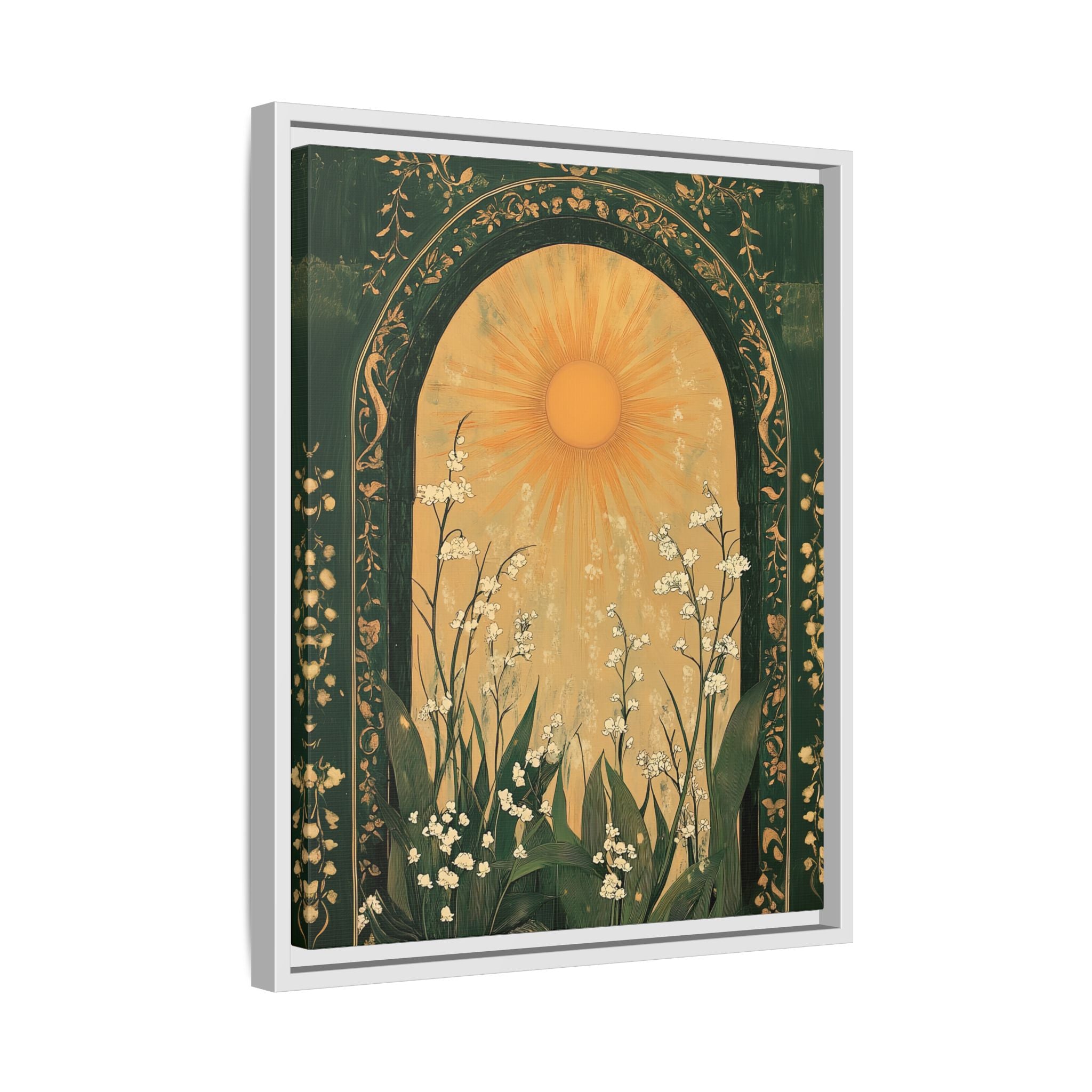 Framed Canvas - Lily of the Valley Archway