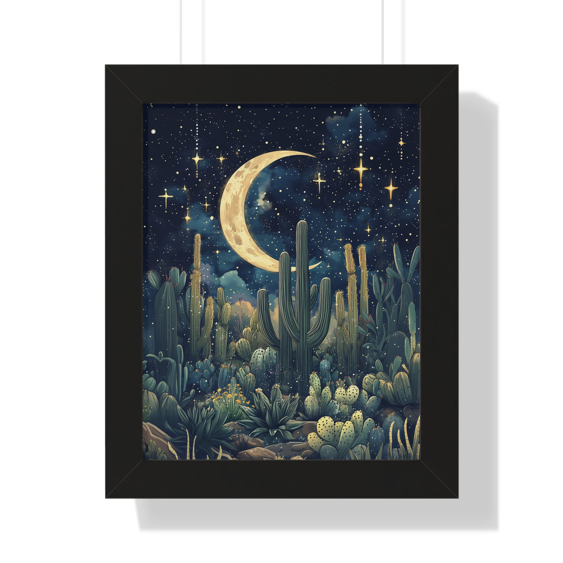 Framed Paper Print - Dreamy Desert Night