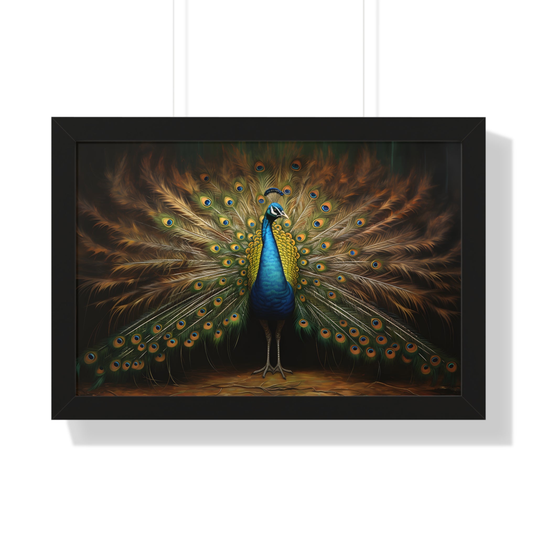 Framed Paper Print -  Regal Plumage Twilight