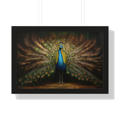 Framed Paper Print -  Regal Plumage Twilight