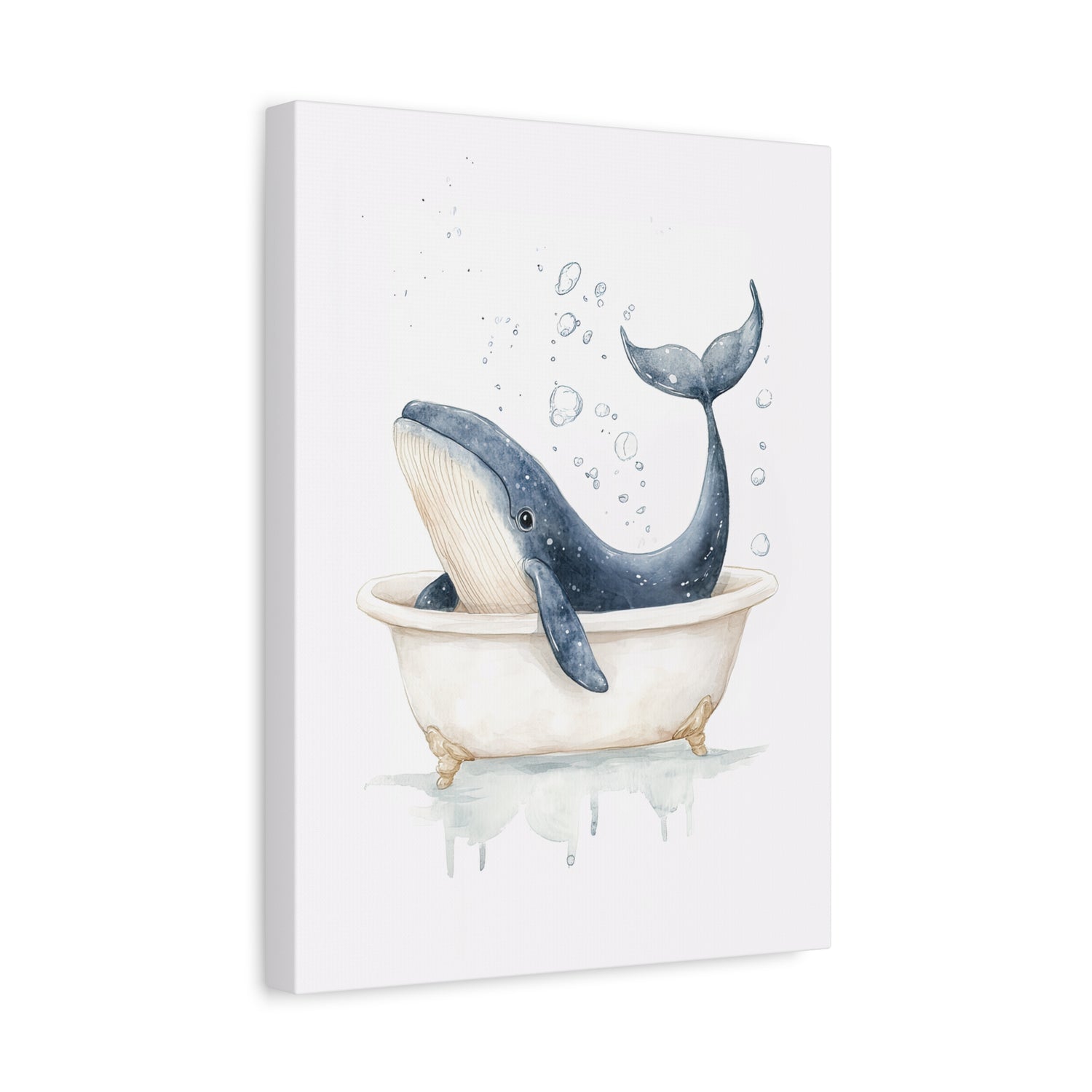 1.25" Matte Canvas - Whale Tub Bubble Splash