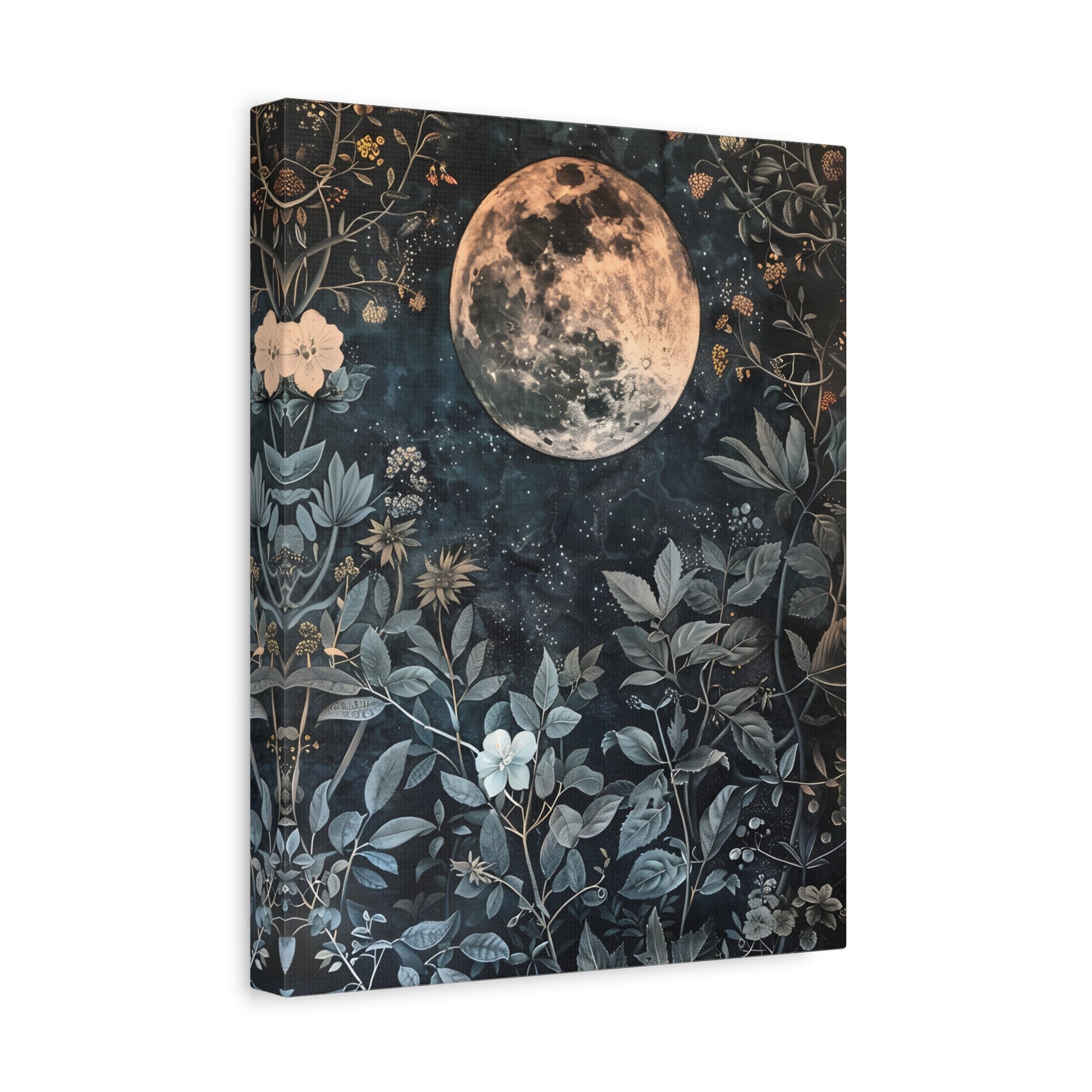 1.25" Matte Canvas - Midnight Moonlit Garden