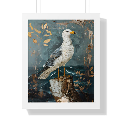 Framed Paper Print - Seagull’s Ocean Perch