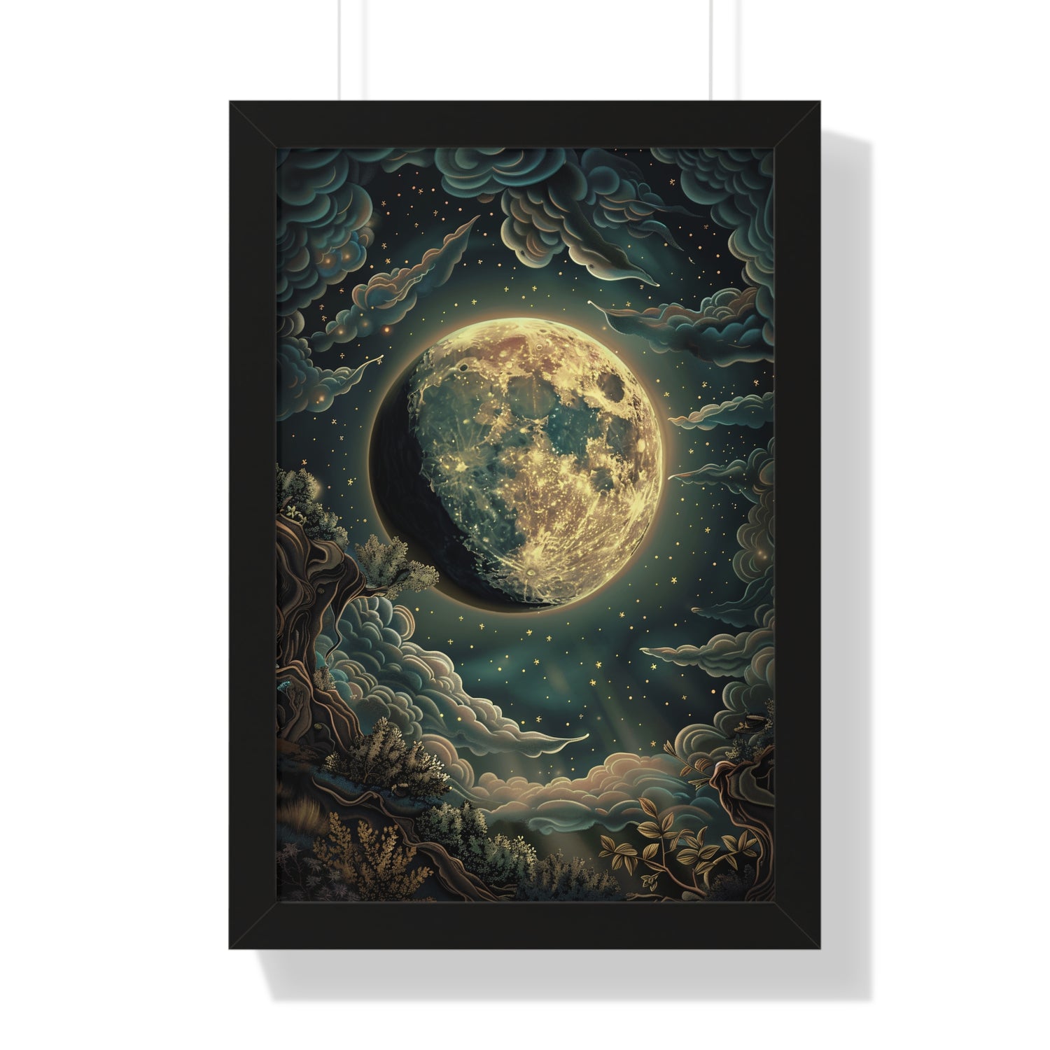 Framed Paper Print - Waxing Gibbous Dreamscape