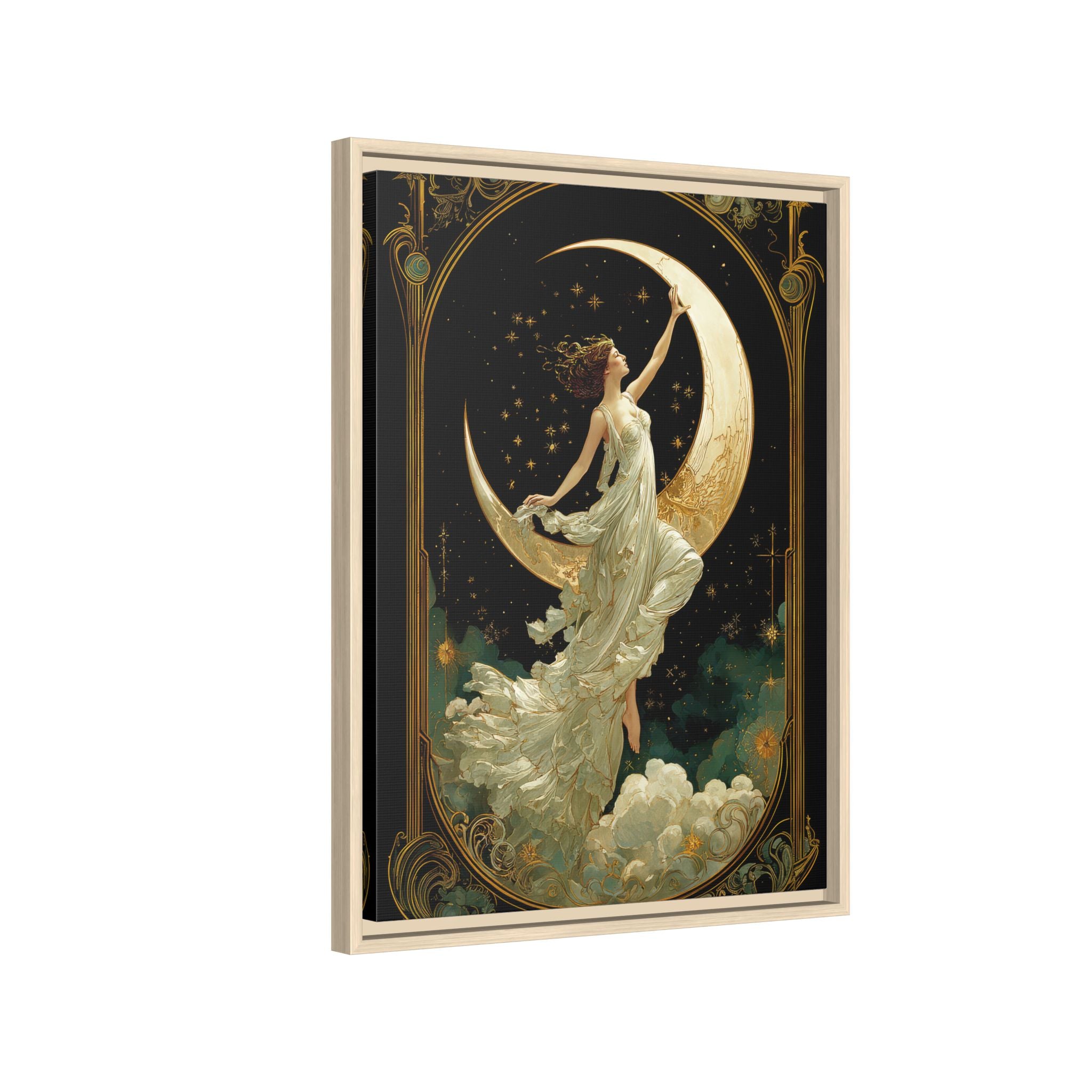 Framed Canvas - Moon Goddess Ascending
