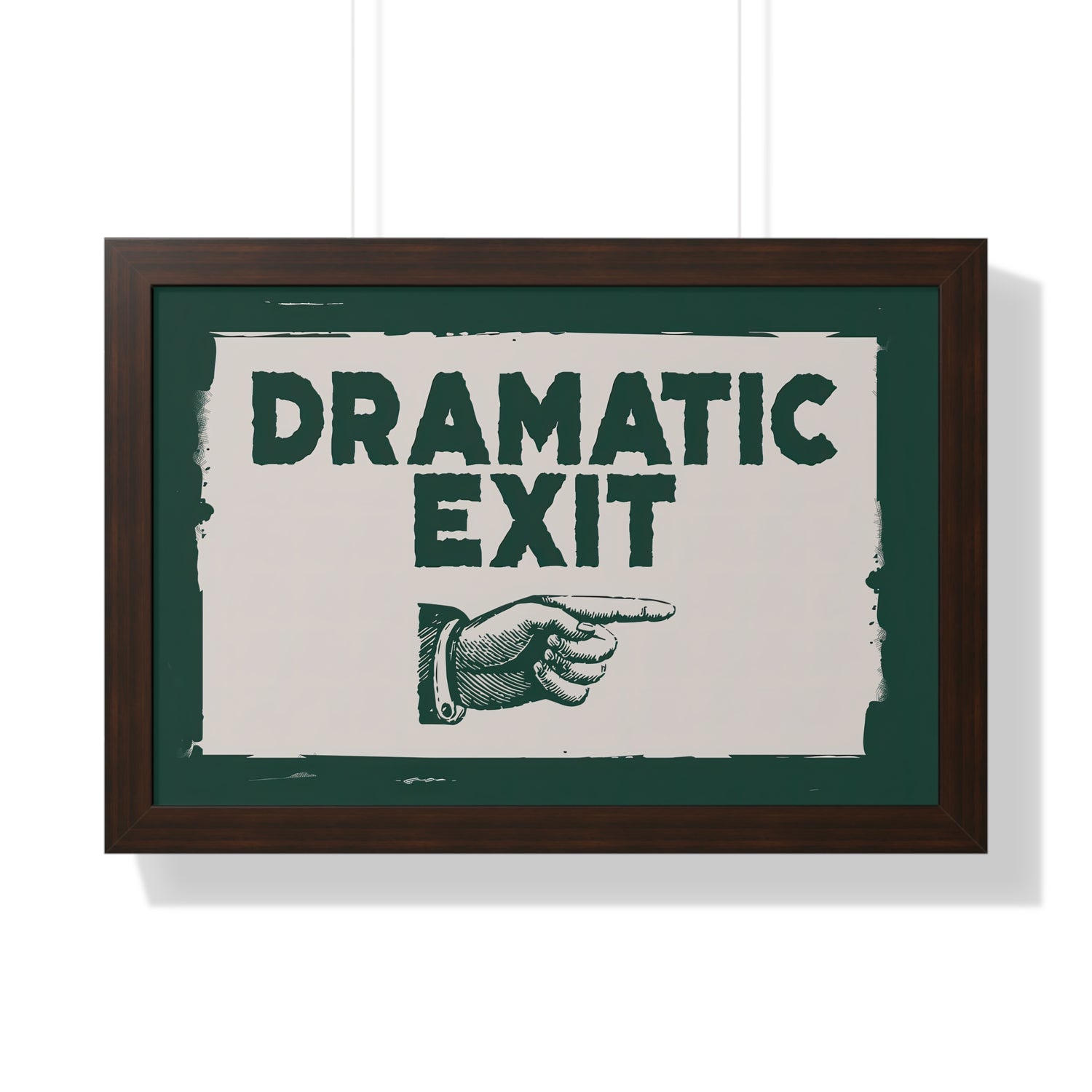 Framed Paper Print - Dramatic Exit Strategy