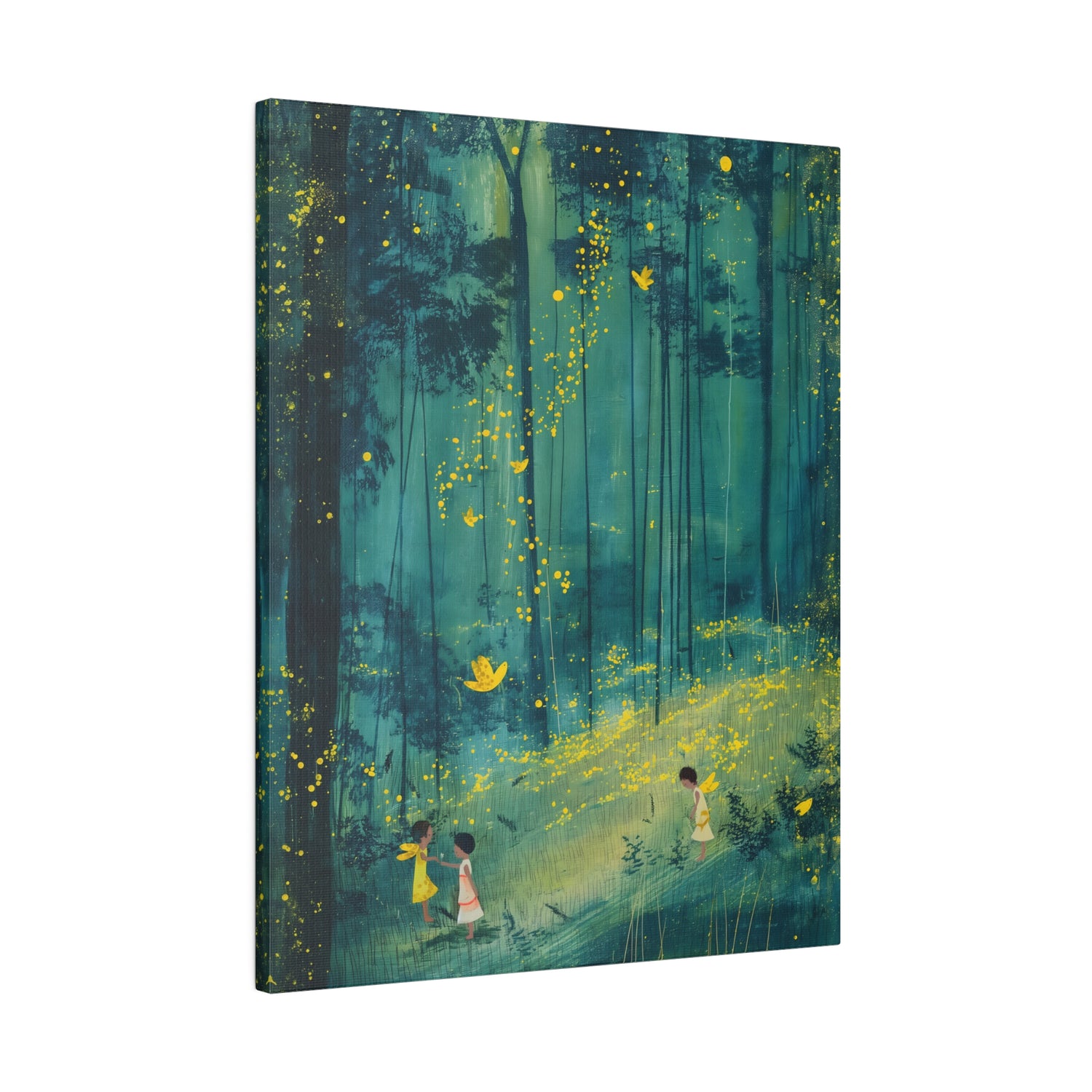 .75&quot; Matte Canvas - Enchanted Firefly Forest