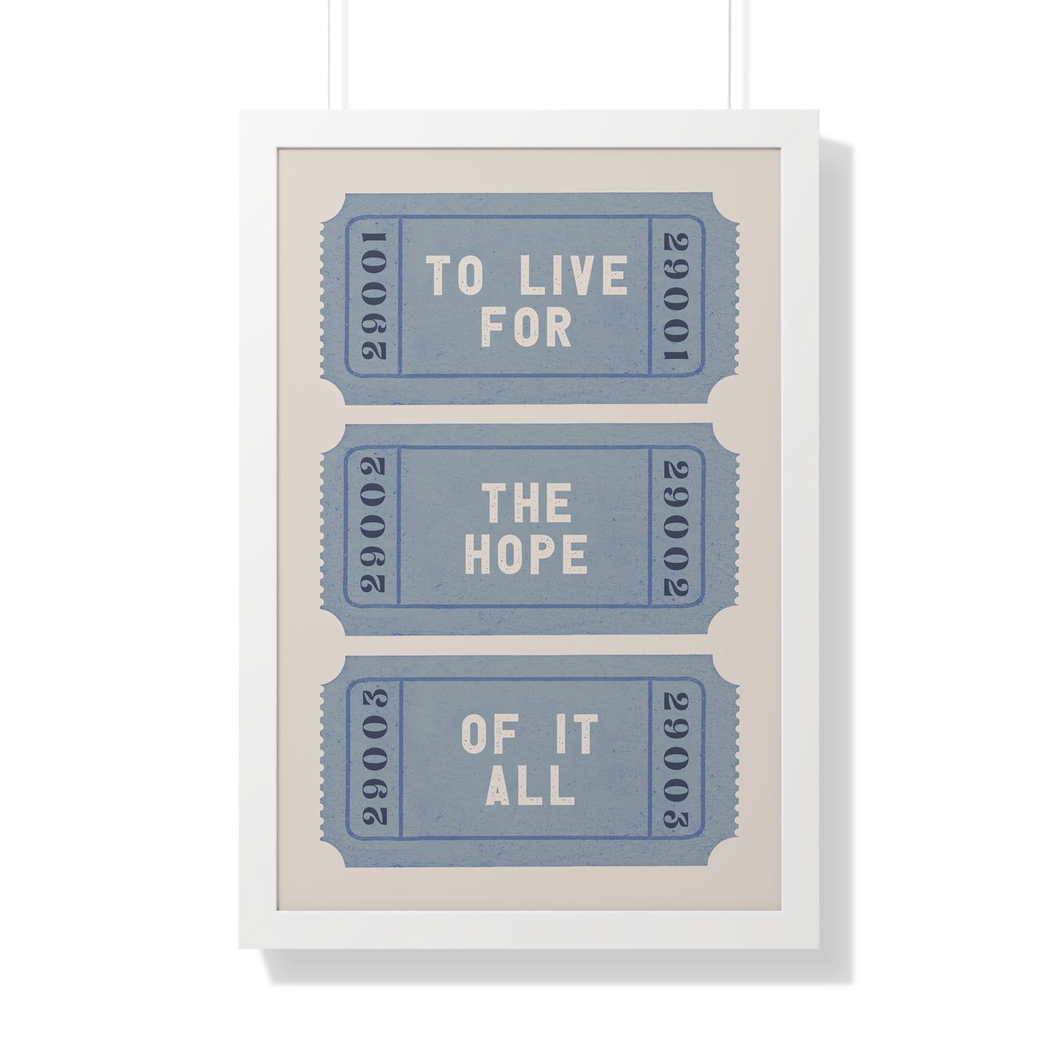 Framed Paper Print - The Hope Ticket Trilogy