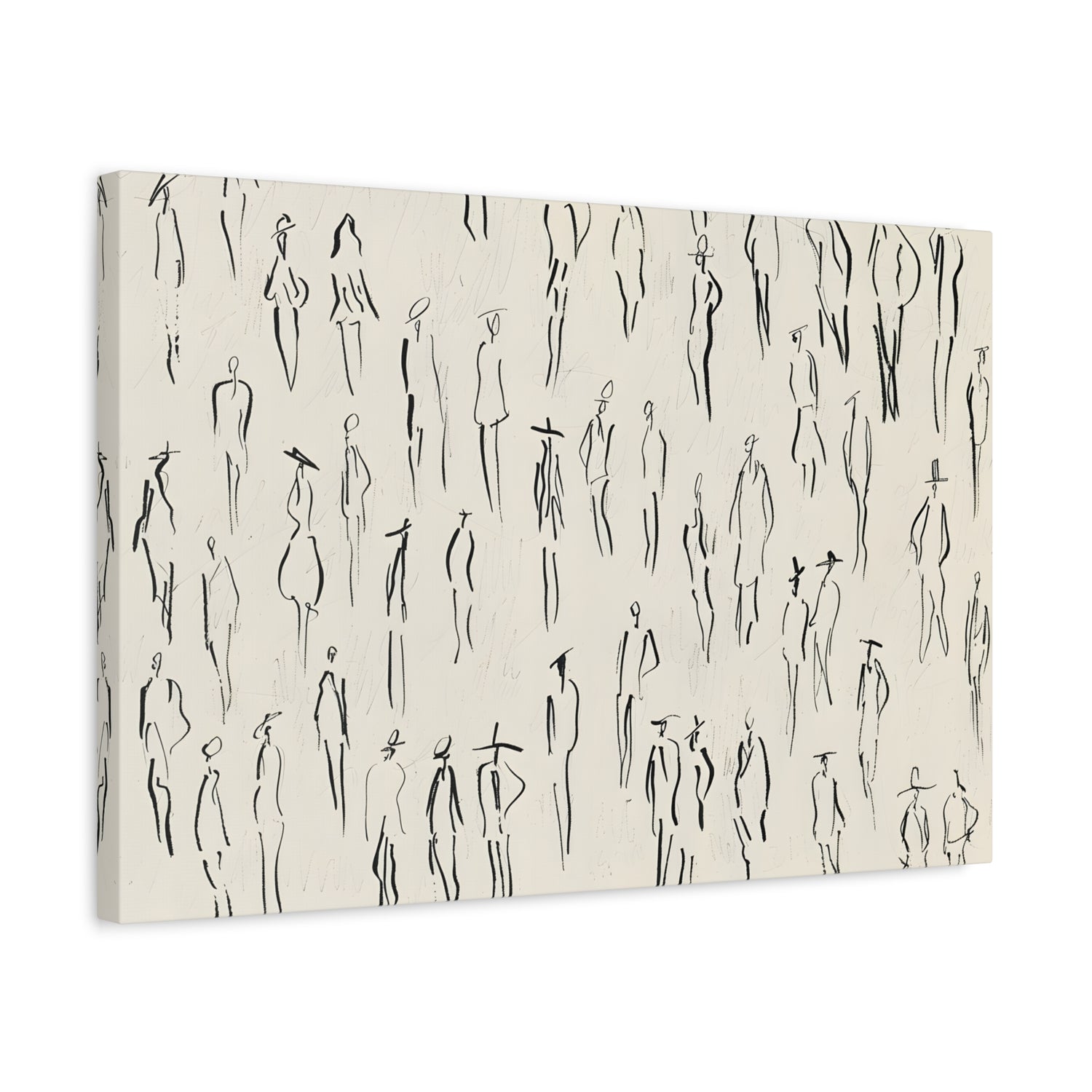 1.25" Matte Canvas - Crowd in Motion Linework