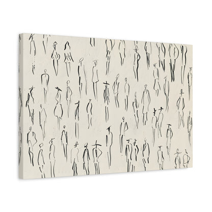 1.25" Matte Canvas - Crowd in Motion Linework