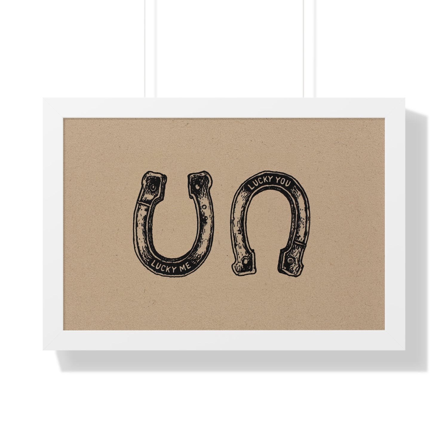Framed Paper Print - Lucky Me Lucky You Horseshoes