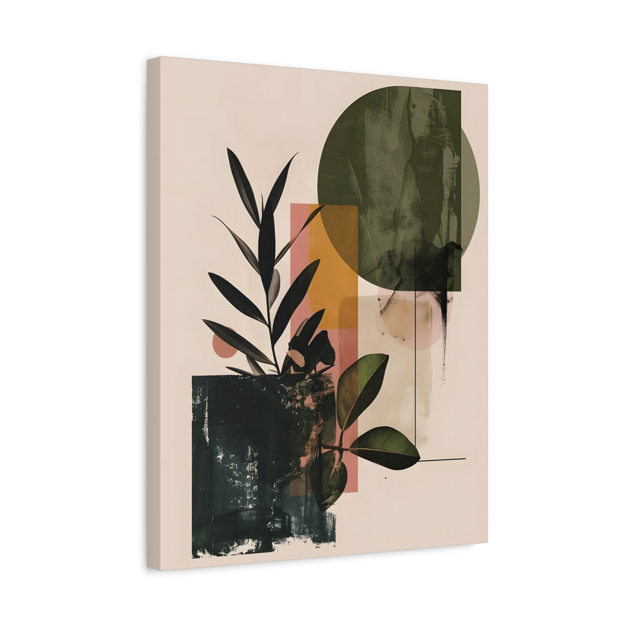 1.25" Matte Canvas - Sage Geometry Botanicals