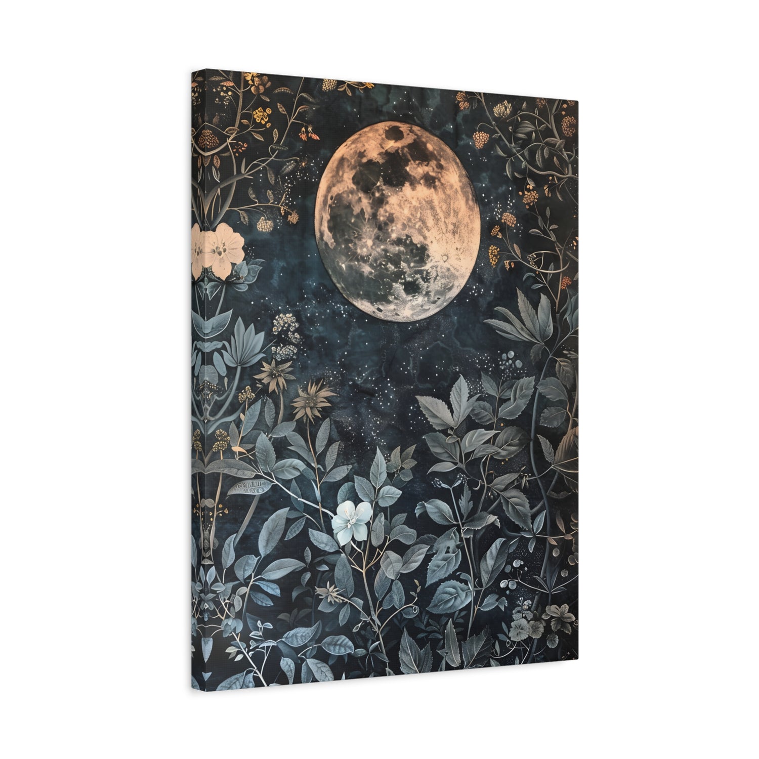 1.25" Matte Canvas - Midnight Moonlit Garden