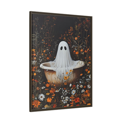 Framed Canvas - Wildflower Bathtub Ghost