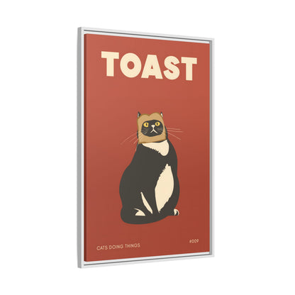 Framed Canvas - Toasted Feline Fancy